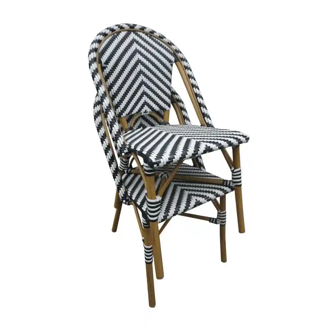 Bolero Parisian Style Rattan Side Chair Black (Pack of 2) - Image 5