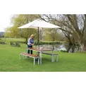 Enviro Outdoor Walnut Effect Faux Wood Bench 5ft - Image 4
