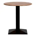 Turin Metal Base 600mm Round Dining Table w/Laminate Top in Planked Oak - Image 3