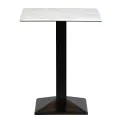 Turin Metal Base 600mm Square Poseur Table with Laminate Top in Marble - Image 3