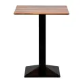 Turin Metal Base 600mm Square Poseur Table w/Laminate Top in Planked Oak - Image 1