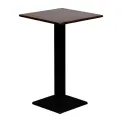 Turin Metal Base 600mm Square Poseur Table with Laminate Top in Walnut - Image 3