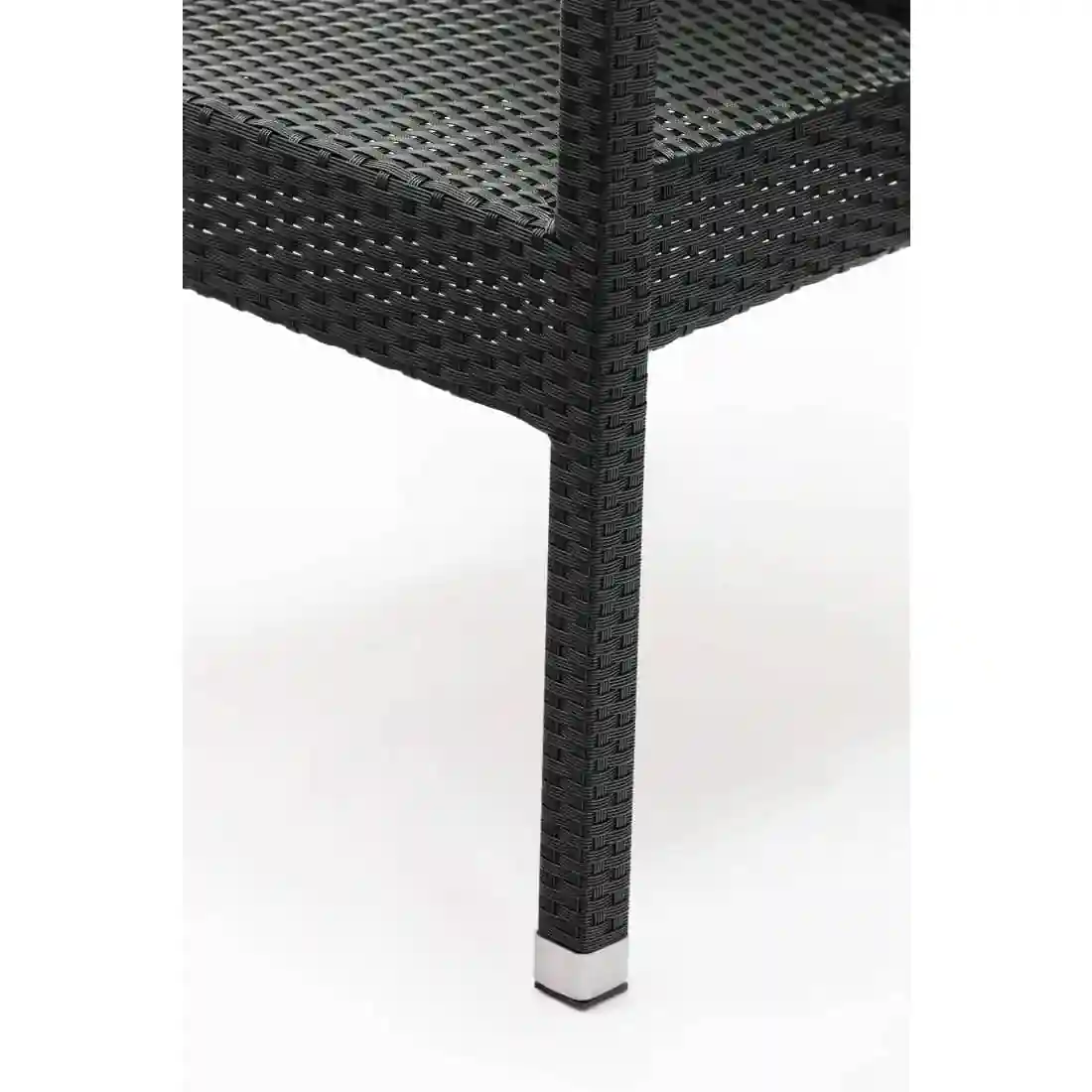 Bolero PE Wicker Armchairs Charcoal (Pack of 4) - Image 4
