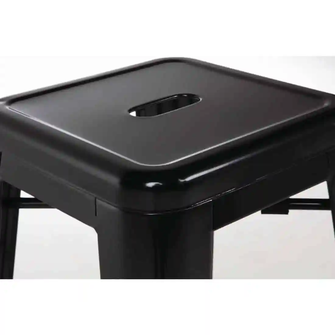 Bolero Bistro Steel High Stool Black (Pack of 4) - Image 5