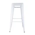 Bolero Bistro Galvanised Steel High Stools White (Pack of 4) - Image 3