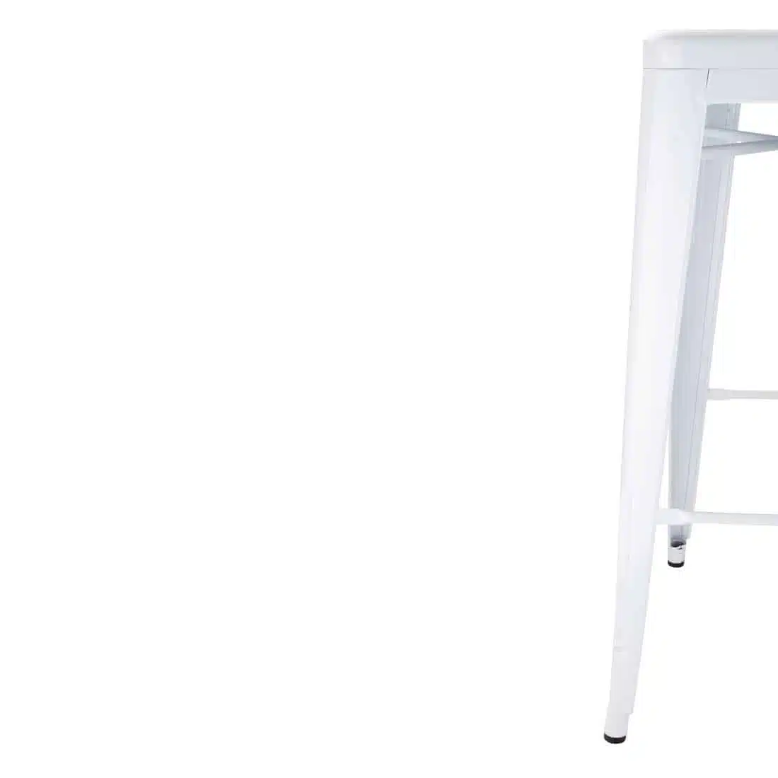 Bolero Bistro Galvanised Steel High Stools White (Pack of 4) - Image 5