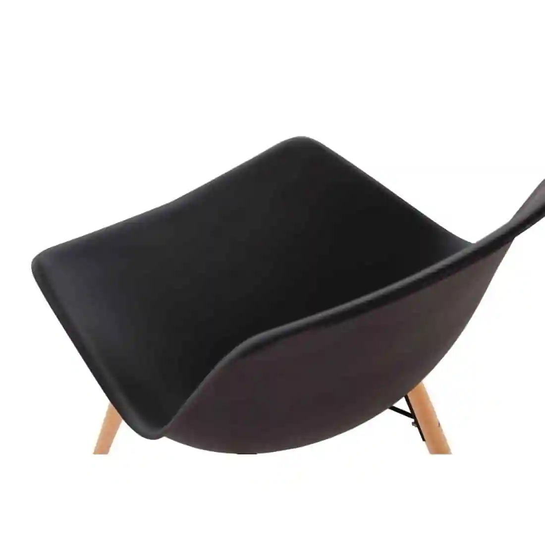 Bolero Arlo PP Moulded Side Chair Charcoal with Spindle Legs (Pack of 2) - Image 5