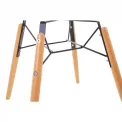 Bolero Arlo PP Moulded Side Chair Charcoal with Spindle Legs (Pack of 2) - Image 6
