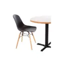 Bolero Arlo PP Moulded Side Chair Charcoal with Spindle Legs (Pack of 2) - Image 7