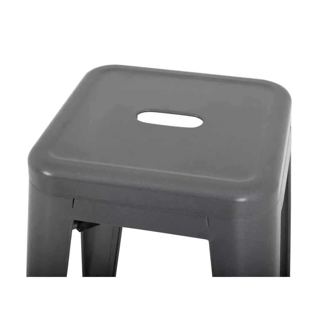 Bolero Bistro Steel High Stool Gun Metal (Pack of 4) - Image 4
