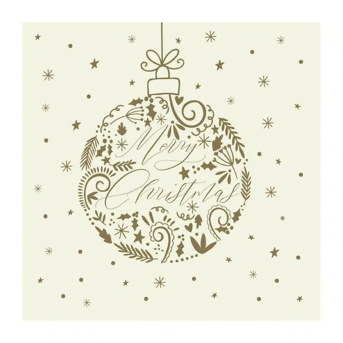 Swantex Tis The Season Dinner Napkin 3Ply 1/4Fold - 400x400mm (Pack 600) - Image 1