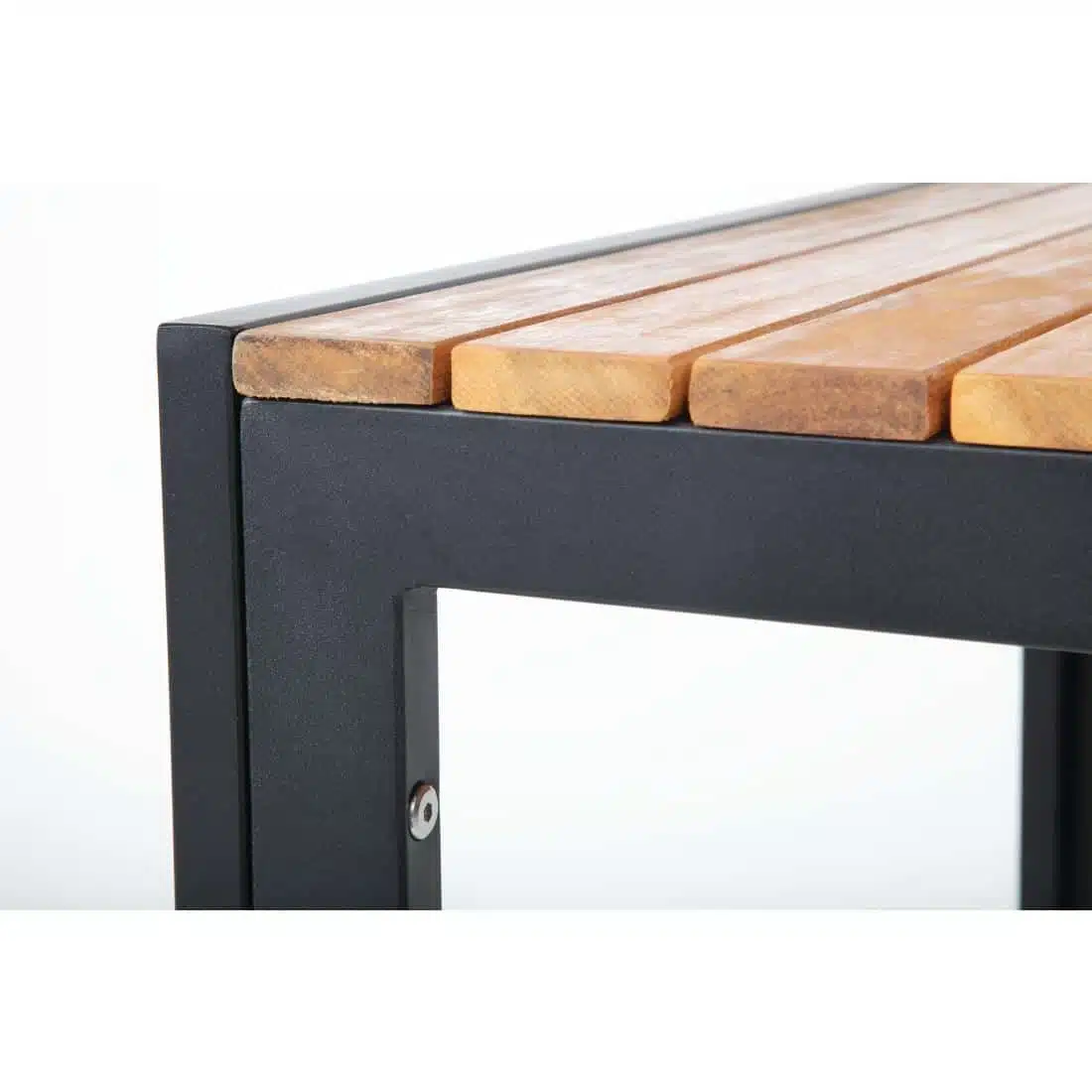 Bolero Square Steel and Acacia Table 800mm - Image 5
