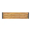 Bolero Acacia Wood and Steel Industrial Benches 1600mm (Pack of 2) - Image 5