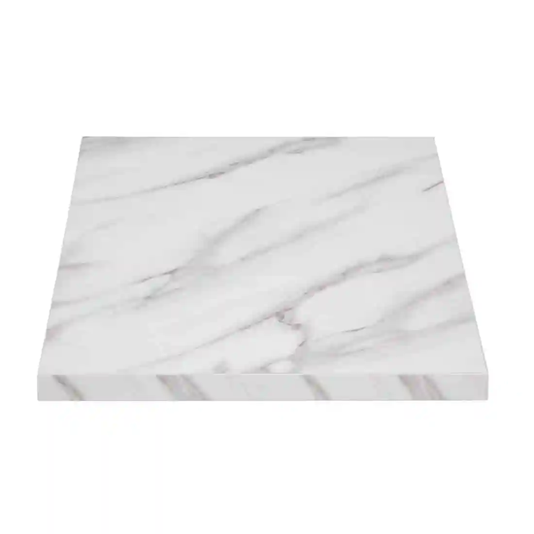 Bolero Pre-Drilled Square Table Top Marble Effect 600mm - Image 1
