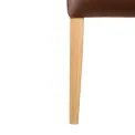 Bolero Chiswick Button Dining Chairs Tan Leather (Pack of 2) - Image 5