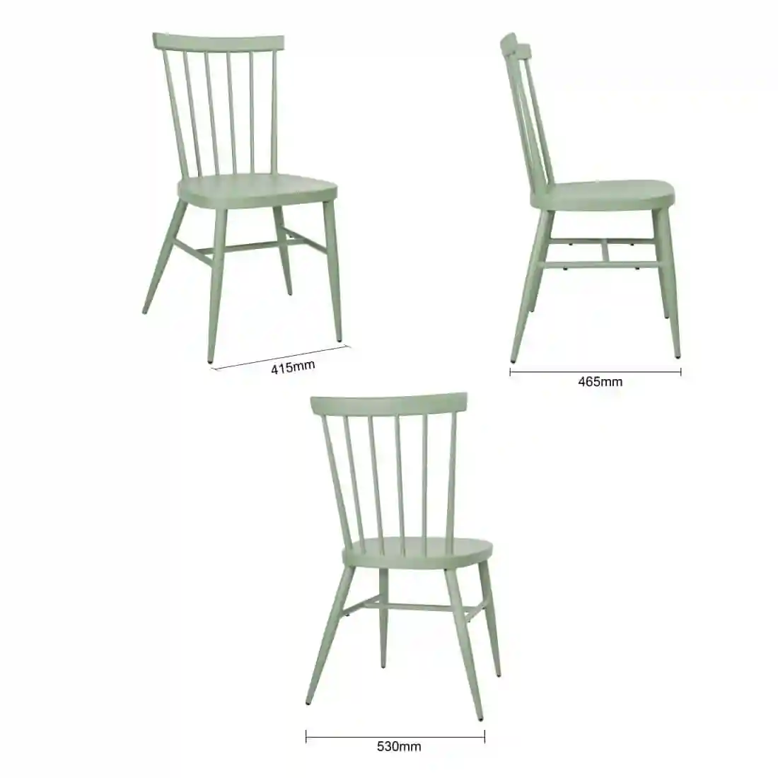 Bolero Windsor Aluminium Green Chairs (Pack of 4) - Image 5