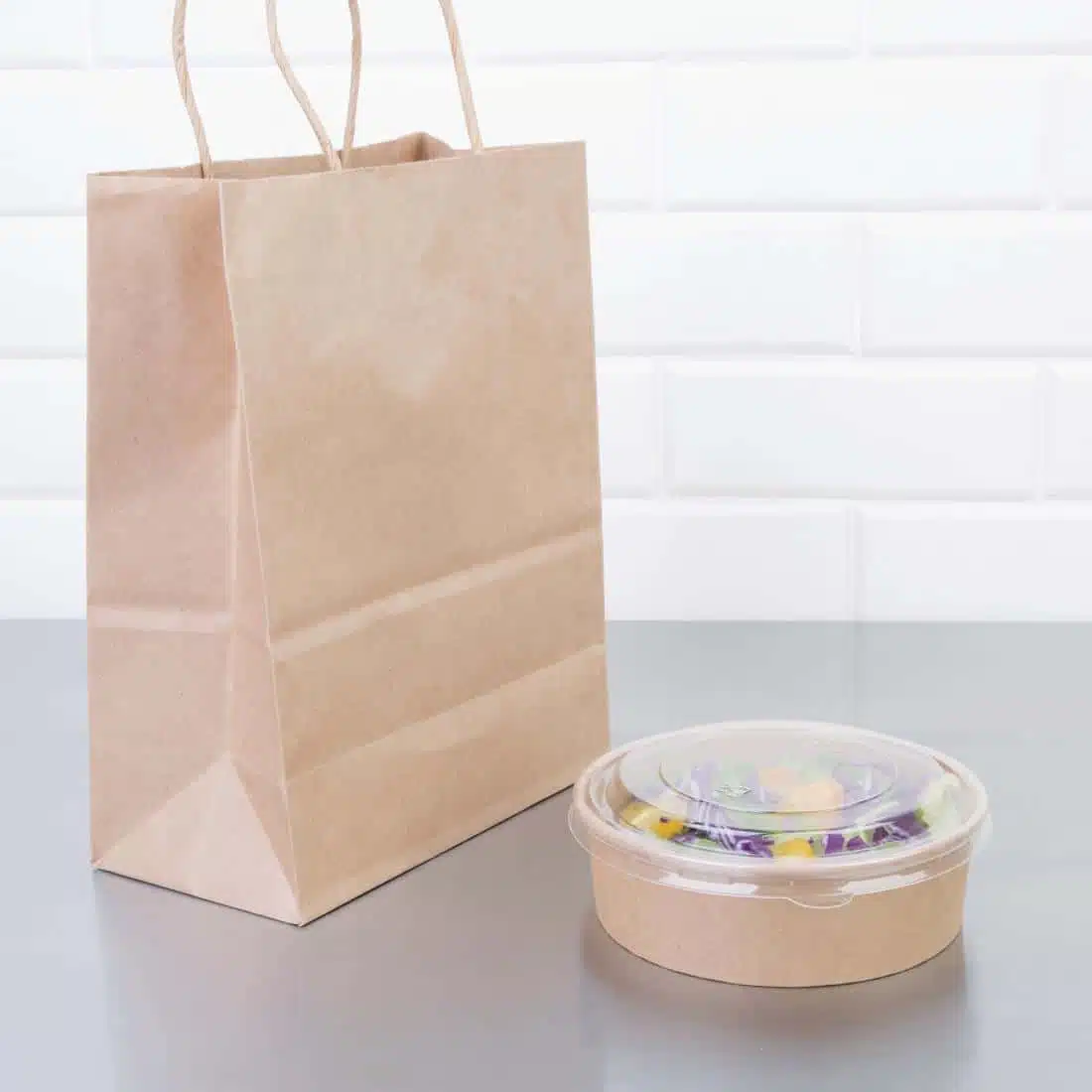 Fiesta Compostable Round Kraft Salad Bowls 500ml / 18oz (Pack of 300) - Image 5