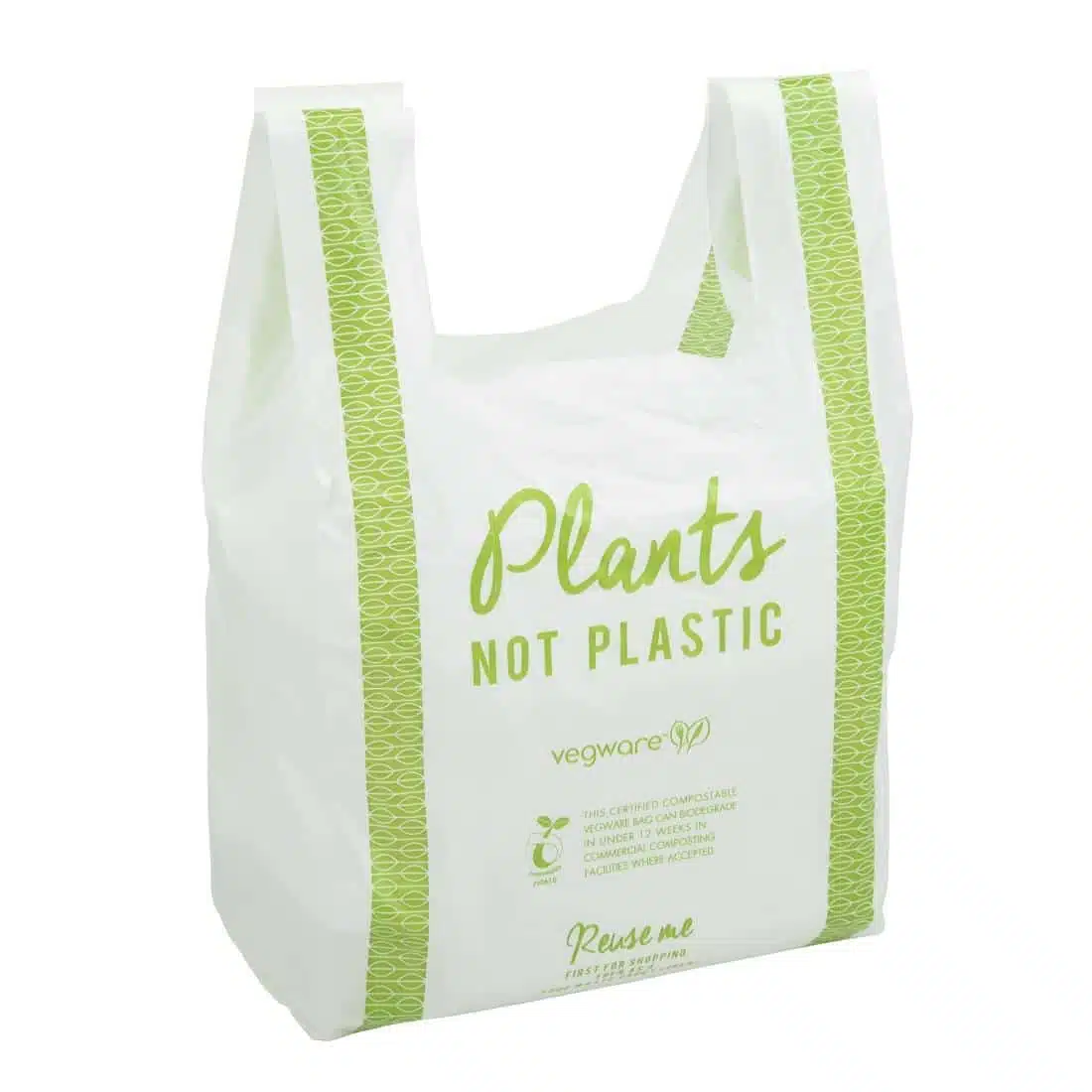 Vegware Compostable PLA Carrier Bags Medium (Pack of 500) - Image 1