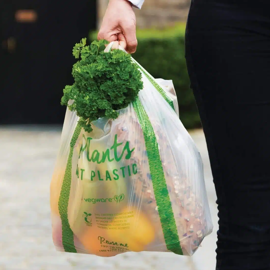 Vegware Compostable PLA Carrier Bags Medium (Pack of 500) - Image 6