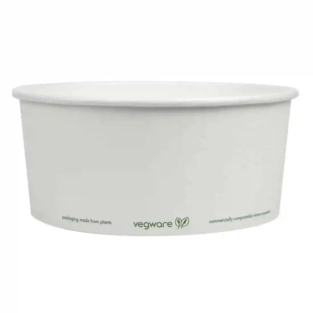 Vegware 185-Series Compostable Bon Appetit Wide PLA-lined Paper Food Bowls 48oz (Pack of 300) - Image 1