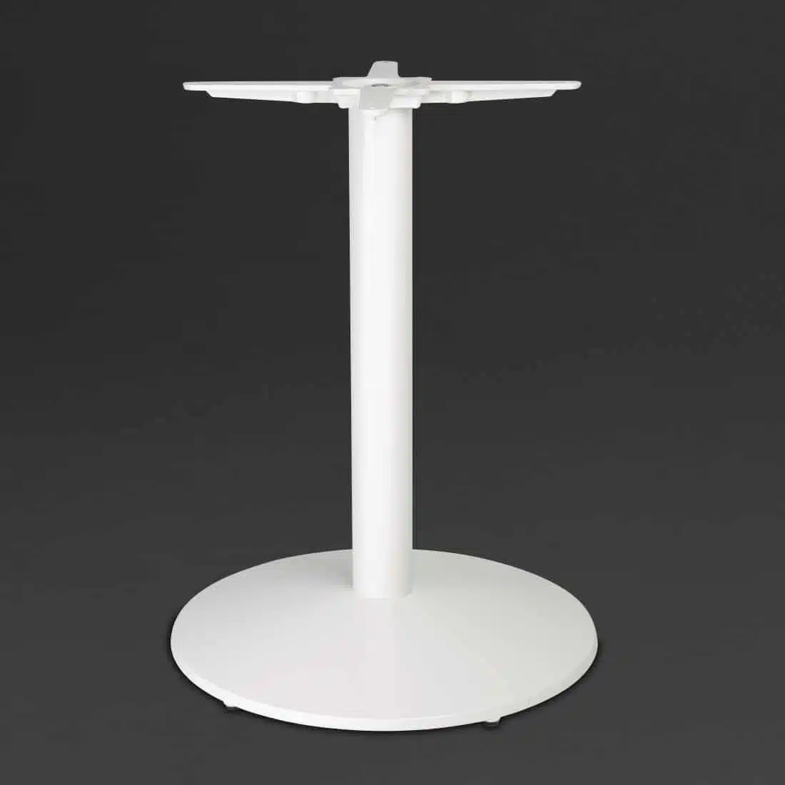 Bolero Cast Iron Round Table Base White - Image 1