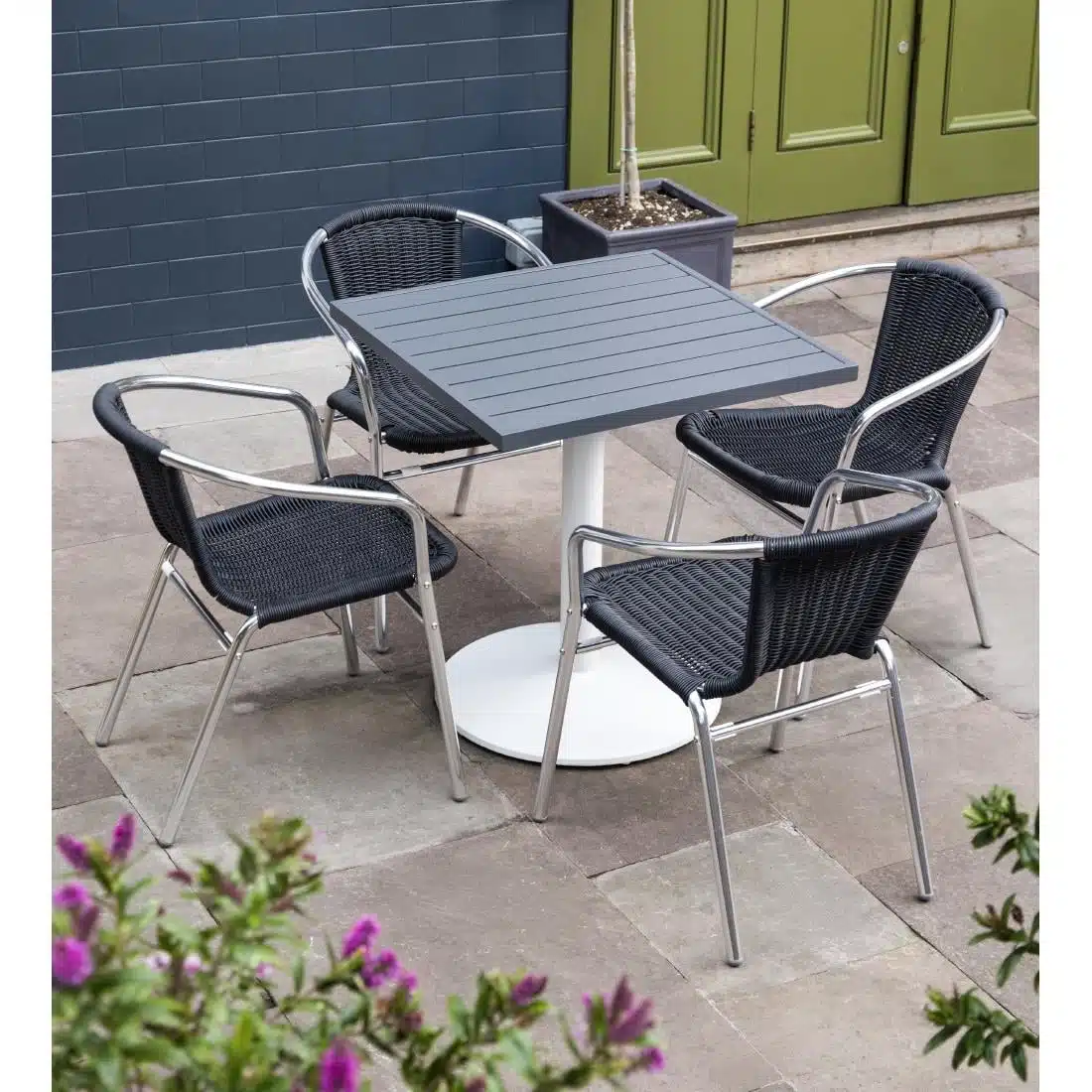 Bolero Cast Iron Round Table Base White - Image 7