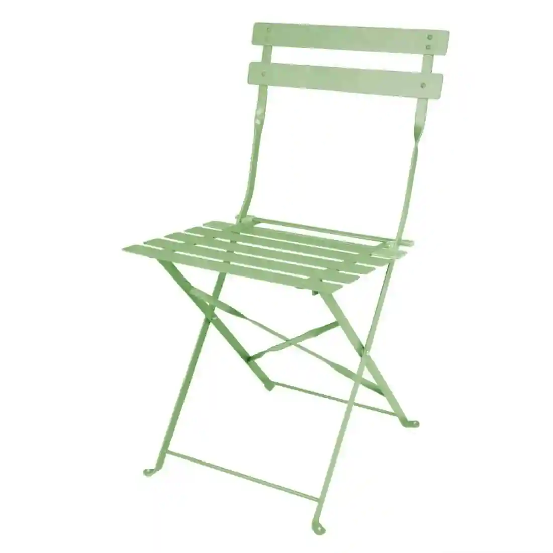 Bolero Perth Light Green Pavement Style Steel Folding Chairs (Pack of 2) - Image 1