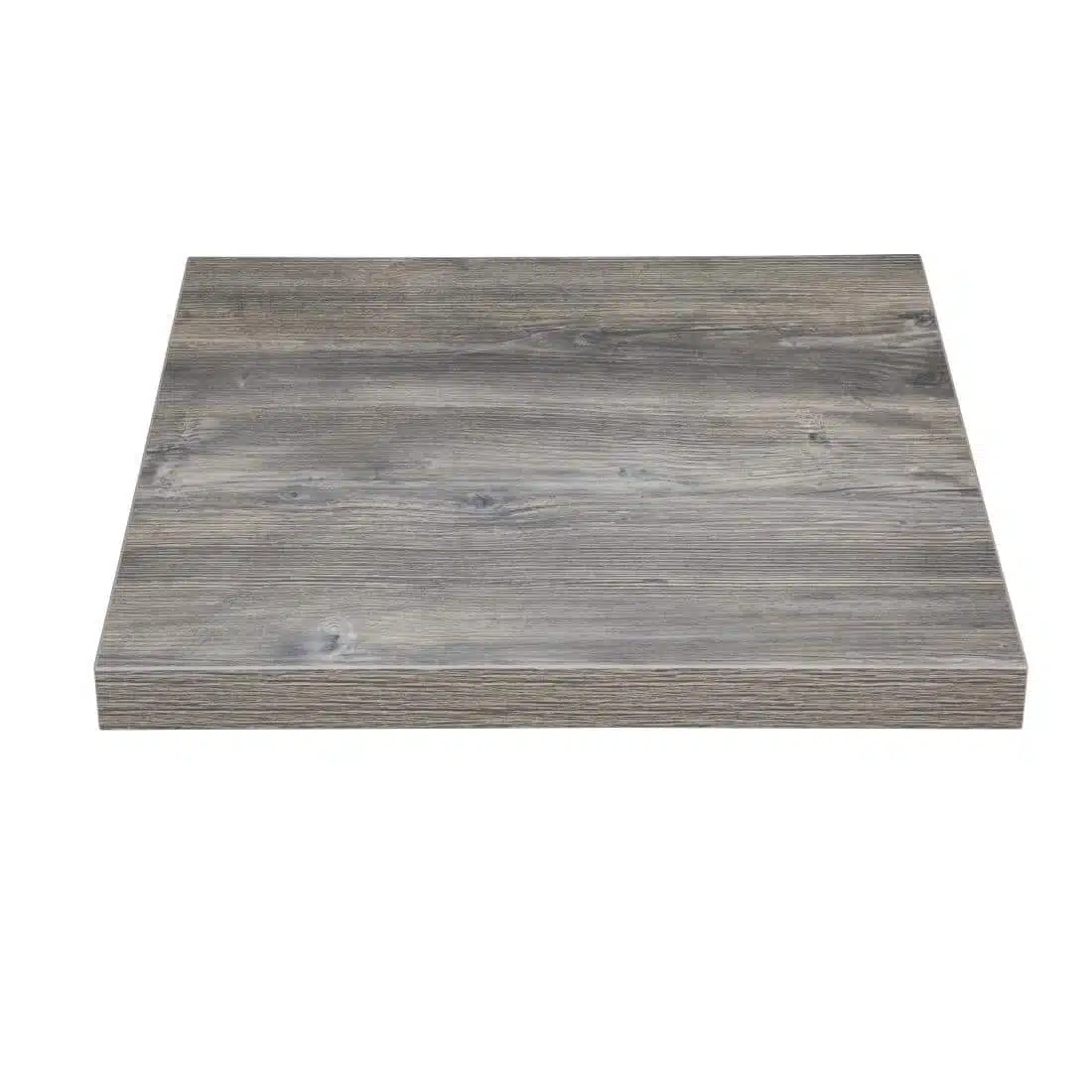 Bolero Pre-Drilled Square Melamine Table Top Ash Grey 700mm - Image 1