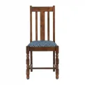 Mayfair Dining Chair with Blue Diamond Padded Seat (Pack of 2) - Image 3