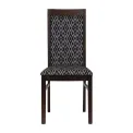 Brooklyn Padded Back Dark Walnut Dining Chair with Blue Diamond Padded Seat and Back (Pack of 2) - Image 2