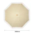 Bolero Sicily Round Striped Parasol 2m Diameter - Image 2