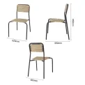 Bolero Santorini Wood Effect Outdoor Chairs (Pack of 4) - Image 7