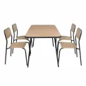 Bolero Santorini Wood Effect Outdoor Chairs (Pack of 4) - Image 8