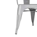 Bolero Bistro Steel Side Chairs Grey (Pack of 4) - Image 4