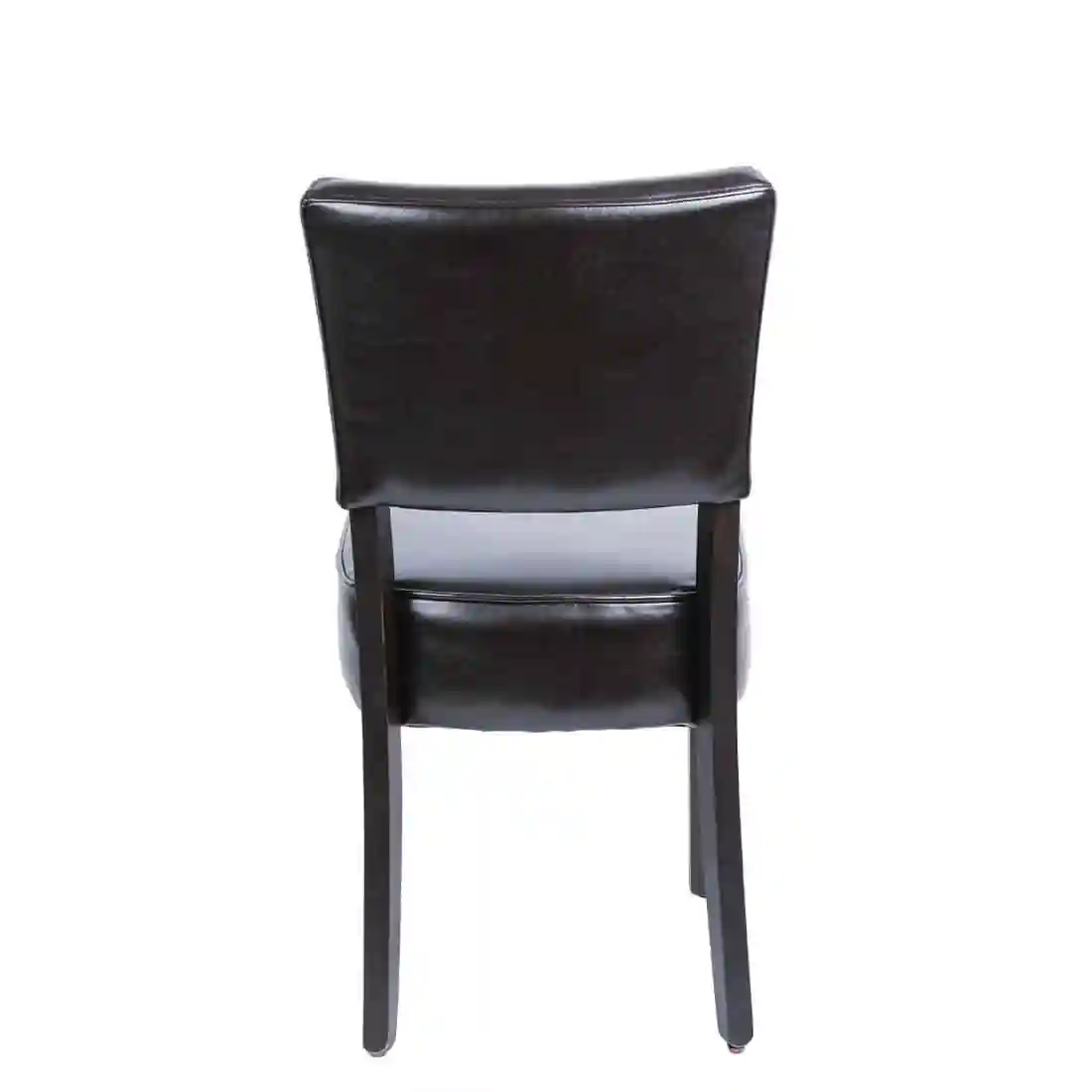 Bolero Chunky Faux Leather Chairs Dark Brown (Pack of 2) - Image 4