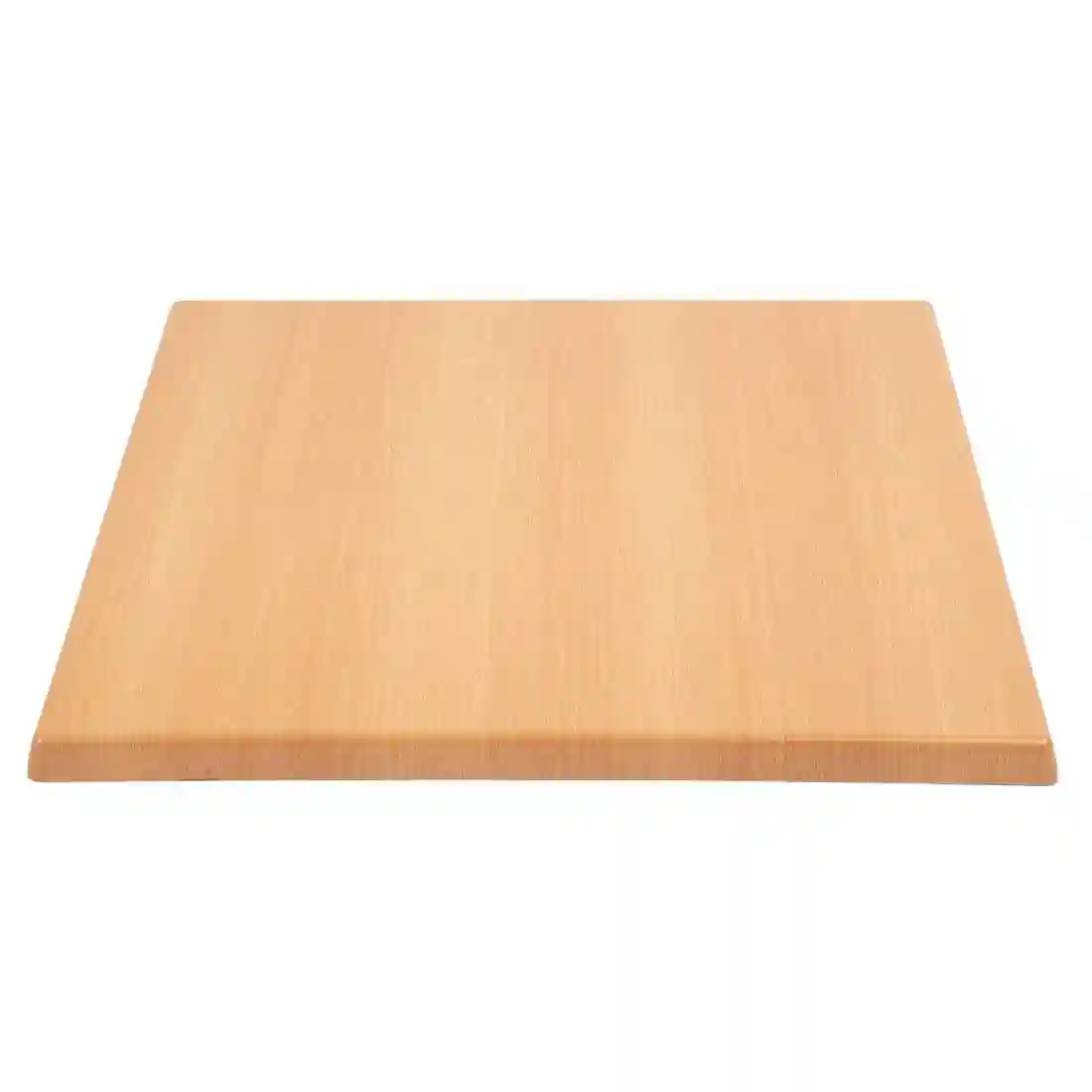 Bolero Pre-drilled Square Tabletop Beech Effect 600mm - Image 2