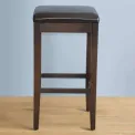Bolero Faux Leather High Bar Stools Black (Pack of 2) - Image 5