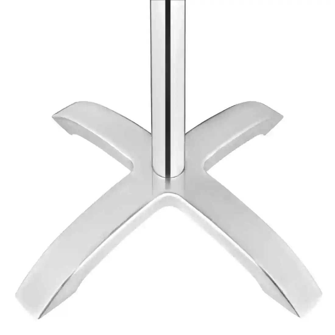 Bolero Brushed Aluminium Four Leg Table Base - Image 2