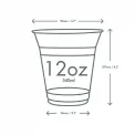 Vegware Compostable PLA Cold Cups 340ml / 12oz (Pack of 1000) - Image 4