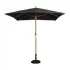 Bolero Square Double Pulley Parasol 2.5m Diameter Black