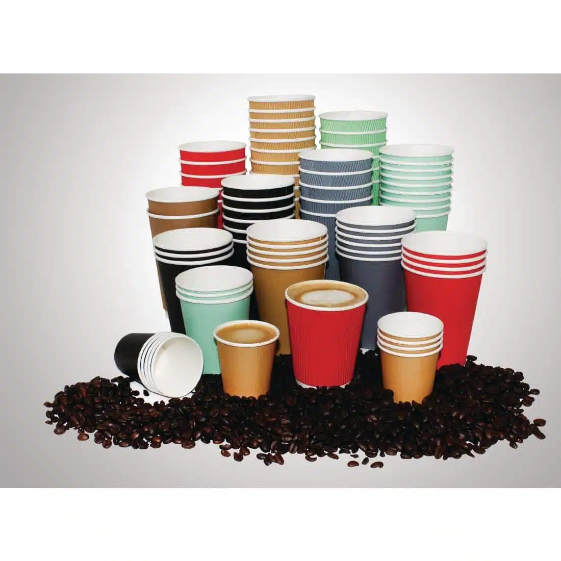 Fiesta Recyclable Coffee Cups Ripple Wall Red 225ml / 8oz (Pack of 500) - Image 6