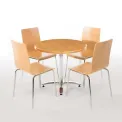 Bolero Square Back Sidechair (Natural Finish) (Pack 4) - Image 7