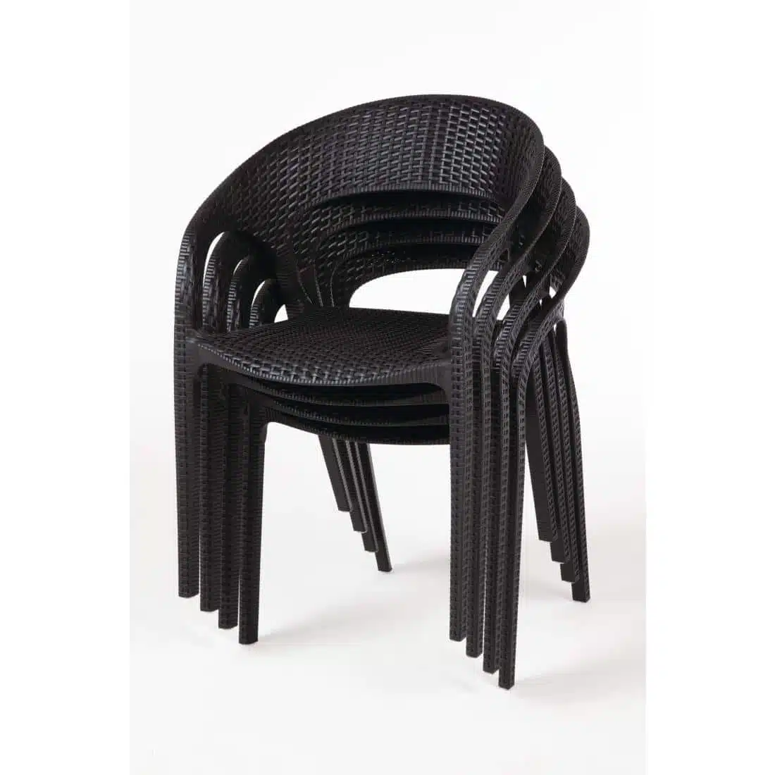Bolero PP Rattan Wraparound Armchairs (Pack of 4) - Image 10