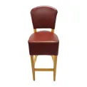 Hanoi Bar Chair in Soft Oak with Bison Bordeaux Vinyl - Image 3