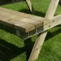 Rowlinson Picnic Table 5ft with Green Parasol 2.7m & Base 15kg - Image 9
