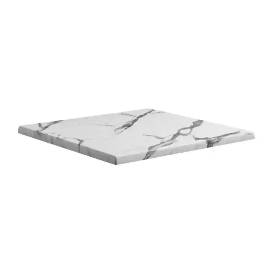 Enduratop Square Carrara Marble Table Top 700x700mm