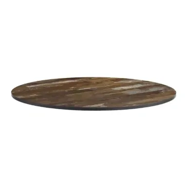 Extrema Round Planked Vintage Wood Table Top 690mm