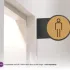 Projecting door sign, with 2 sides. Useful for toilet signs, room signs and meeting room signs
