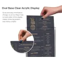 Oval Base Clear Acrylic Menu Holders - Smart Hospitality Supplies