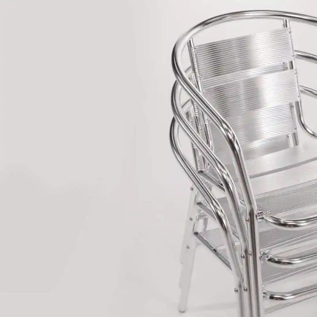 Bolero Aluminium Stacking Chairs (Pack of 4) - Image 5